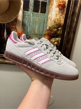 adidas Handball Top Rm Lace Up  Mens Grey Sneakers Casual Shoes.